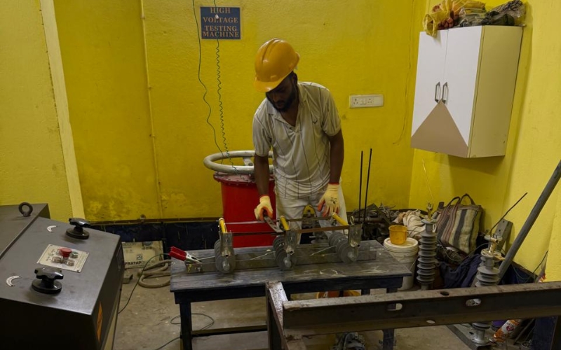 Manufactured switch assemblies inside Rayan Electrical factory